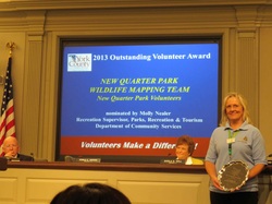 Cherie Aukland posed with volunteer in front of York County Board.