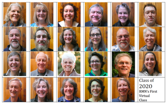 array of head shots of volunteers in training