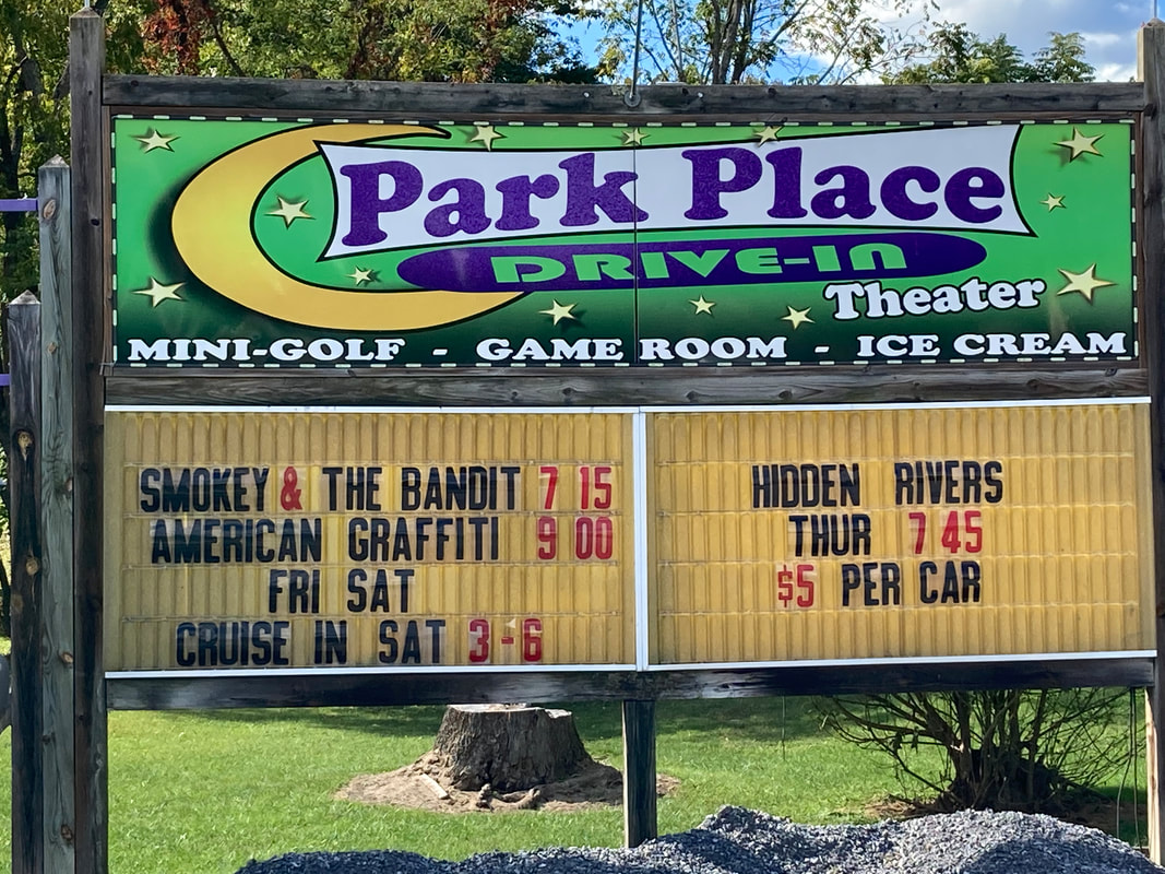 drive-in theater sign with 